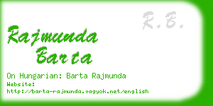rajmunda barta business card